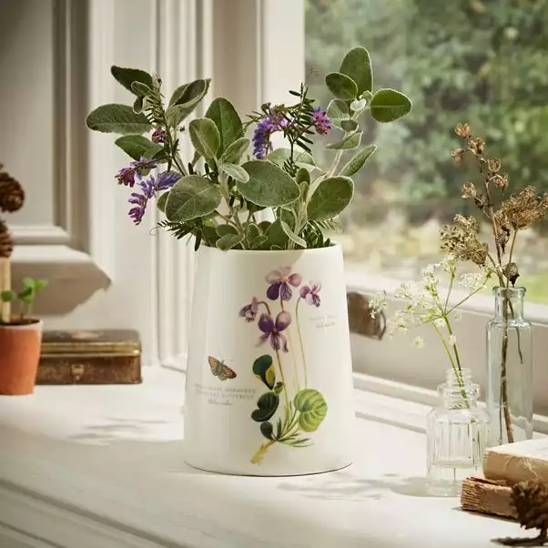 Natural History Museum Marsh Violet Ceramic Plant Pot 1 Natural History Museum Marsh Violet Ceramic Plant Pot