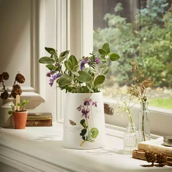 Natural History Museum Marsh Violet Ceramic Plant Pot 2 Natural History Museum Marsh Violet Ceramic Plant Pot - Image 2