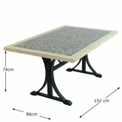 Europa Leisure Wilmington Dining Table -Dunelm Garden Store 30760650 alt04