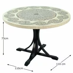 Europa Leisure Avignon 110cm Dining Table -Dunelm Garden Store 30760652 alt04