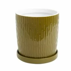 Elements Sculpted Green Footed Planter -Dunelm Garden Store 30765387 alt03