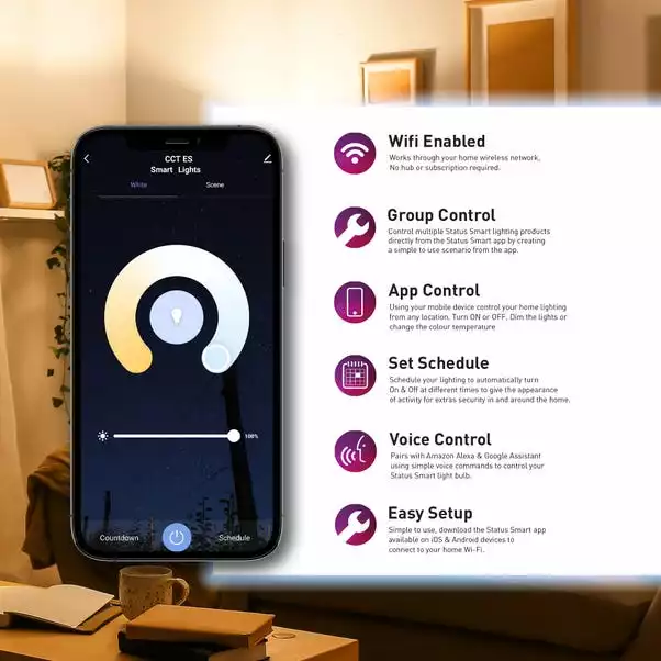 Status SMART 7W Colour Changing Temperature Filament BC GLS 4 Status SMART 7W Colour Changing Temperature Filament BC GLS - Image 4