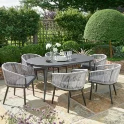 Dunelm Crescent 6 Seater Dining Set