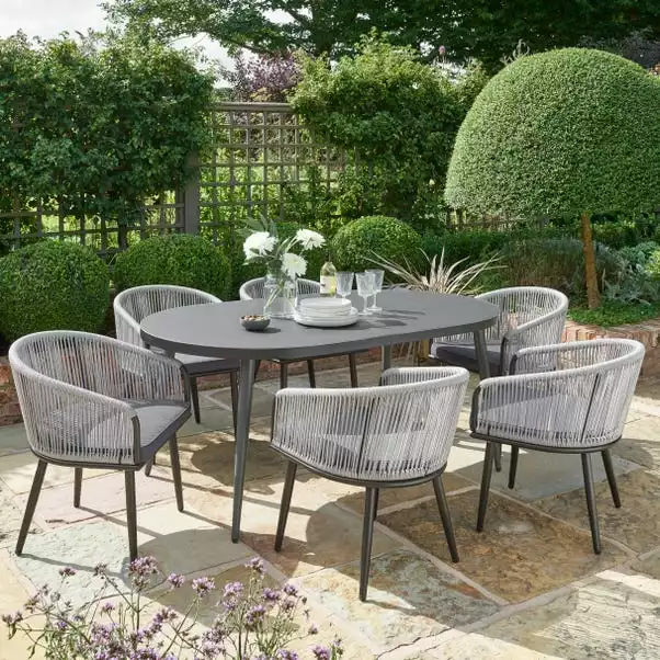 Dunelm Crescent 6 Seater Dining Set 1 Dunelm Crescent 6 Seater Dining Set