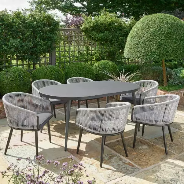 Dunelm Crescent 6 Seater Dining Set 2 Dunelm Crescent 6 Seater Dining Set - Image 2