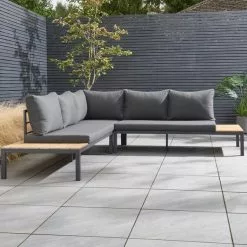 Elements 5 Seater Aluminium Corner Sofa Set 7 Elements 5 Seater Aluminium Corner Sofa Set -Dunelm Garden Store 30788767 alt02