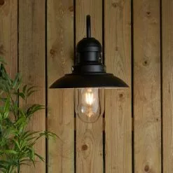 Vogue Lighting Vogue Preston Outdoor Wall Light Curved Matt Black -Dunelm Garden Store 30789761 alt05