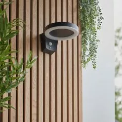 Vogue Lighting Vogue Idris Outdoor Solar PIR Wall Light -Dunelm Garden Store 30789779 alt02