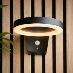 Vogue Lighting Vogue Idris Outdoor Solar PIR Wall Light -Dunelm Garden Store 30789779 alt03