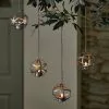 Dunelm Pack Of 4 Silver LED Hanging Solar Tea Lights
