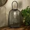 Elements Black Wire Solar Lantern 23.8cm X30cm