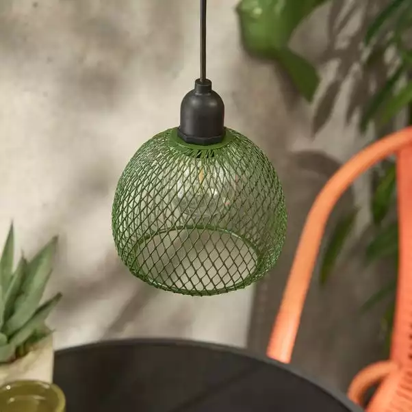 Elements Mesh Pendant Light 12x10cm Olive 4 Elements Mesh Pendant Light 12x10cm Olive - Image 4