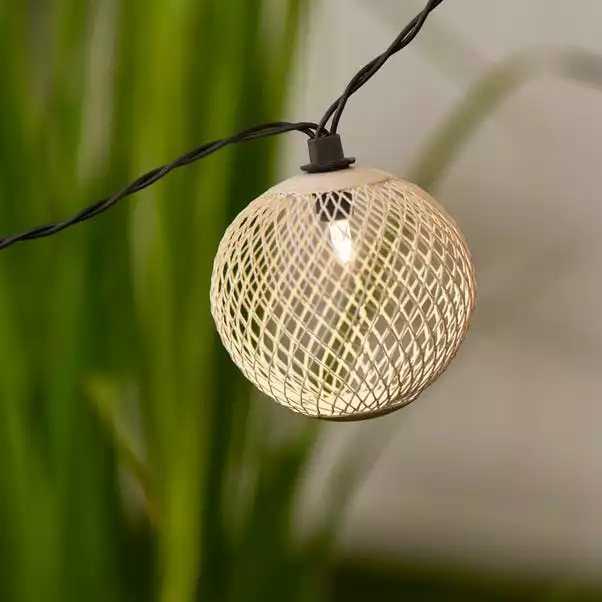 Elements Mesh Solar String Lights Ivory 3 Elements Mesh Solar String Lights Ivory - Image 3