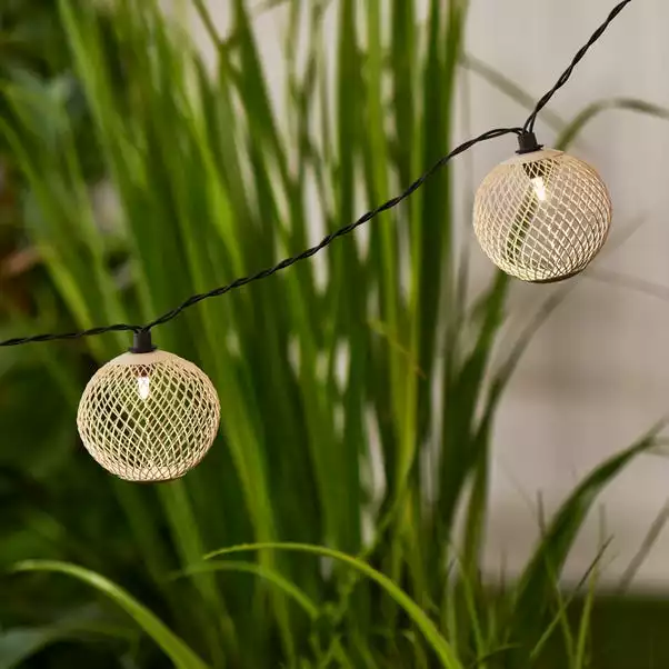 Elements Mesh Solar String Lights Ivory 5 Elements Mesh Solar String Lights Ivory - Image 5