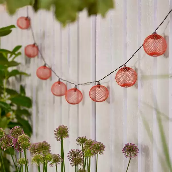 Elements Mesh Solar String Lights Orange 2 Elements Mesh Solar String Lights Orange - Image 2