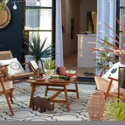 Dunelm San Marino Solar Poly Rattan Lantern Large -Dunelm Garden Store 30792775 alt07