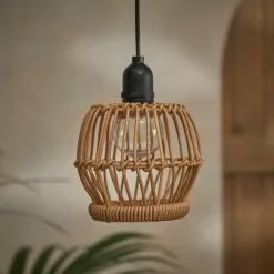 Dunelm San Marino Solar Rattan Woven Lamp Shade -Dunelm Garden Store 30792776 alt01