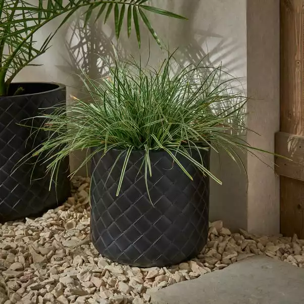 Dunelm Fibre Clay Black Chunky Weave Planter 1 Dunelm Fibre Clay Black Chunky Weave Planter