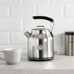 Dunelm Retro Stainless Steel Kettle 1.7L