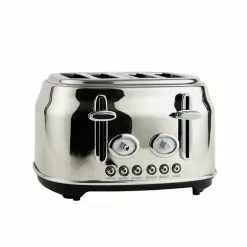 Dunelm Retro Stainless Steel 4 Slice Toaster 7 Dunelm Retro Stainless Steel 4 Slice Toaster -Dunelm Garden Store 30794945 alt03