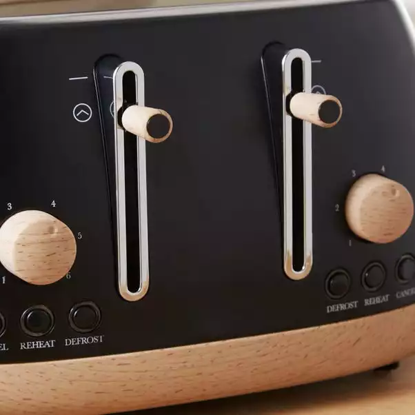 Dunelm Churchgate Matt Black 4 Slice Toaster 2 Dunelm Churchgate Matt Black 4 Slice Toaster - Image 2