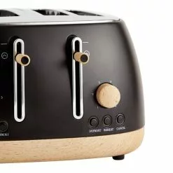 Dunelm Churchgate Matt Black 4 Slice Toaster 6 Dunelm Churchgate Matt Black 4 Slice Toaster -Dunelm Garden Store 30794949 alt02