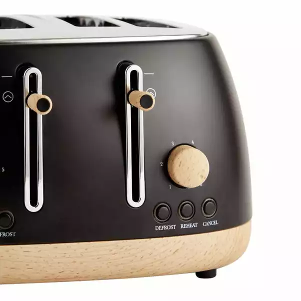 Dunelm Churchgate Matt Black 4 Slice Toaster 3 Dunelm Churchgate Matt Black 4 Slice Toaster - Image 3