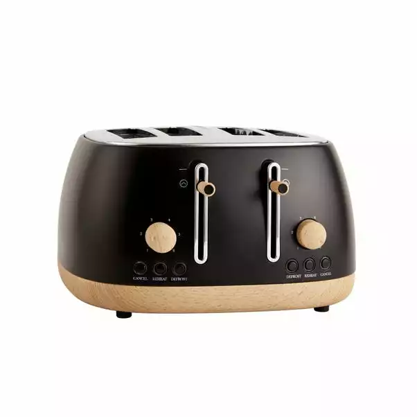 Dunelm Churchgate Matt Black 4 Slice Toaster 4 Dunelm Churchgate Matt Black 4 Slice Toaster - Image 4