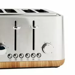 Dunelm Porary Brushed Stainless Steel 4 Slice Toaster -Dunelm Garden Store 30794951 alt02