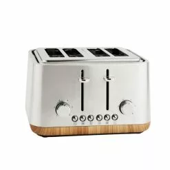 Dunelm Porary Brushed Stainless Steel 4 Slice Toaster -Dunelm Garden Store 30794951 alt03
