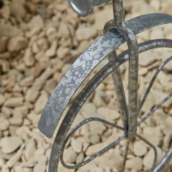 Dunelm Galvanised Metal Bike Planter 3 Dunelm Galvanised Metal Bike Planter - Image 3