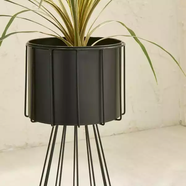 Elements Black Planter On Black Frame 2 Elements Black Planter On Black Frame - Image 2