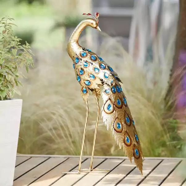 Dunelm Gold Peacock Decor Ornament 1 Dunelm Gold Peacock Decor Ornament