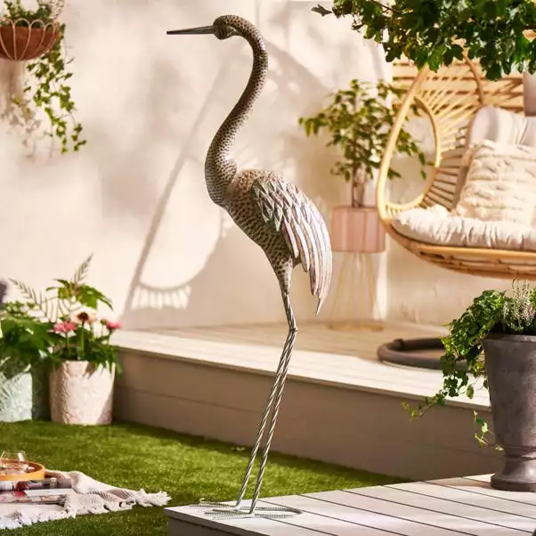 Dunelm Metal Heron Decor 1 Dunelm Metal Heron Decor