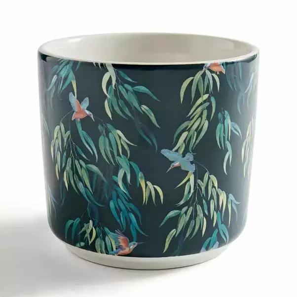 Natural History Museum Kingfisher Plant Pot Large 5 Natural History Museum Kingfisher Plant Pot Large - Image 5
