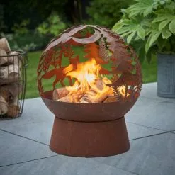 Dunelm Oxidised Woodland Globe Fire Pit -Dunelm Garden Store 30802069 alt02