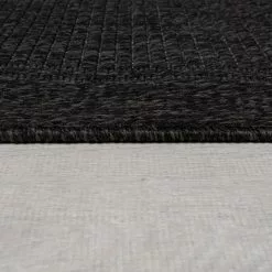 Dunelm Twill Jute Look Indoor Outdoor Black Rug -Dunelm Garden Store 30808888 alt03