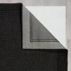 Dunelm Twill Jute Look Indoor Outdoor Black Rug -Dunelm Garden Store 30808888 alt04