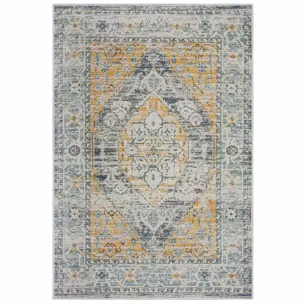 Dunelm Traditional Reversible Indoor Outdoor Blue Rug 2 Dunelm Traditional Reversible Indoor Outdoor Blue Rug - Image 2