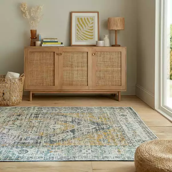 Dunelm Traditional Reversible Indoor Outdoor Blue Rug 6 Dunelm Traditional Reversible Indoor Outdoor Blue Rug - Image 6