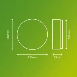 Philips Superslim Integrated LED Outdoor Ceiling Light, Cool White -Dunelm Garden Store 30838297 alt02