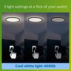 Philips Superslim Integrated LED Outdoor Ceiling Light, Cool White -Dunelm Garden Store 30838297 alt04