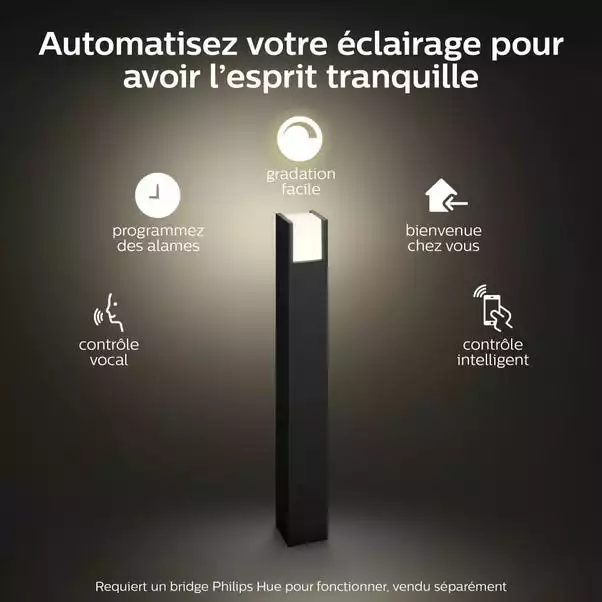 Philips HUE Fuzo Smart Integrated LED Outdoor Post Light 2 Philips HUE Fuzo Smart Integrated LED Outdoor Post Light - Image 2