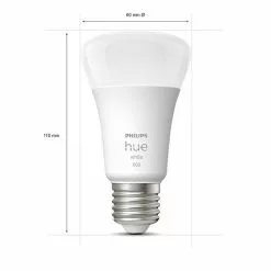 Philips HUE Smart 9.5 Watt ES LED Dimmable GLS Bulb 2 Pack -Dunelm Garden Store 30838351 alt02