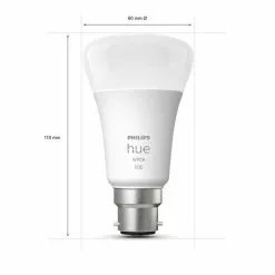 Philips HUE Smart 9.5 Watt BC LED Dimmable GLS Bulb 2 Pack -Dunelm Garden Store 30838352 alt02