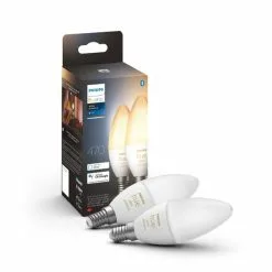 Philips HUE Smart 4 Watt SES LED Tunable Luster Bulb 2 Pack