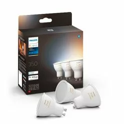 Philips HUE Smart 4.3 Watt GU10 LED Tunable Spotlight Bulb 3 Pack