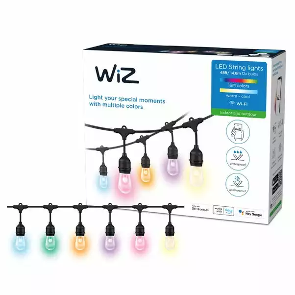 WiZ Connected WiZ 48ft Smart Ambient Outdoor String Lights 1 WiZ Connected WiZ 48ft Smart Ambient Outdoor String Lights