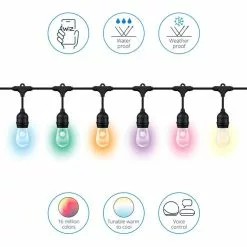 WiZ Connected WiZ 48ft Smart Ambient Outdoor String Lights 8 WiZ Connected WiZ 48ft Smart Ambient Outdoor String Lights -Dunelm Garden Store 30838383 alt03