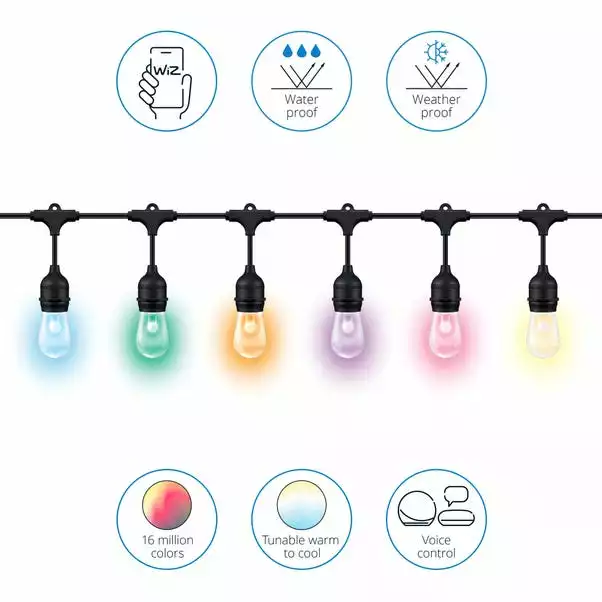 WiZ Connected WiZ 48ft Smart Ambient Outdoor String Lights 3 WiZ Connected WiZ 48ft Smart Ambient Outdoor String Lights - Image 3